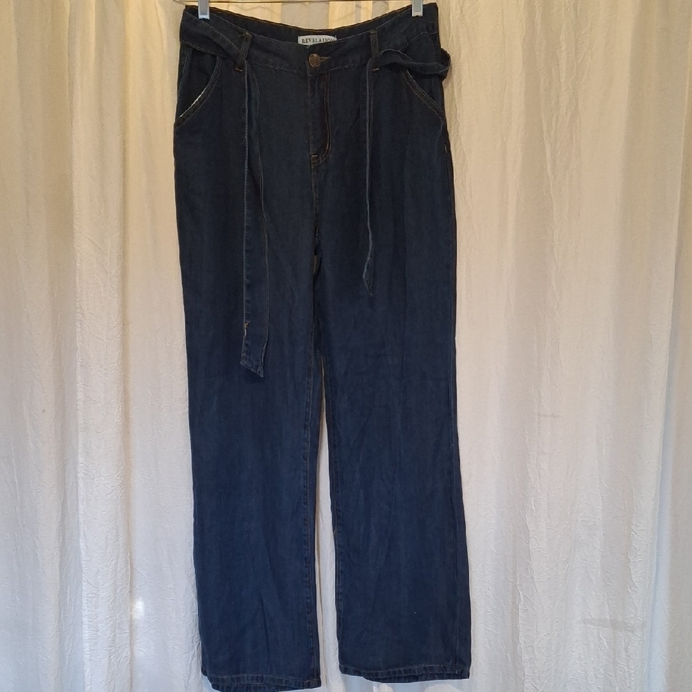 Revelation Dark Blue soft Wide-Leg Pants